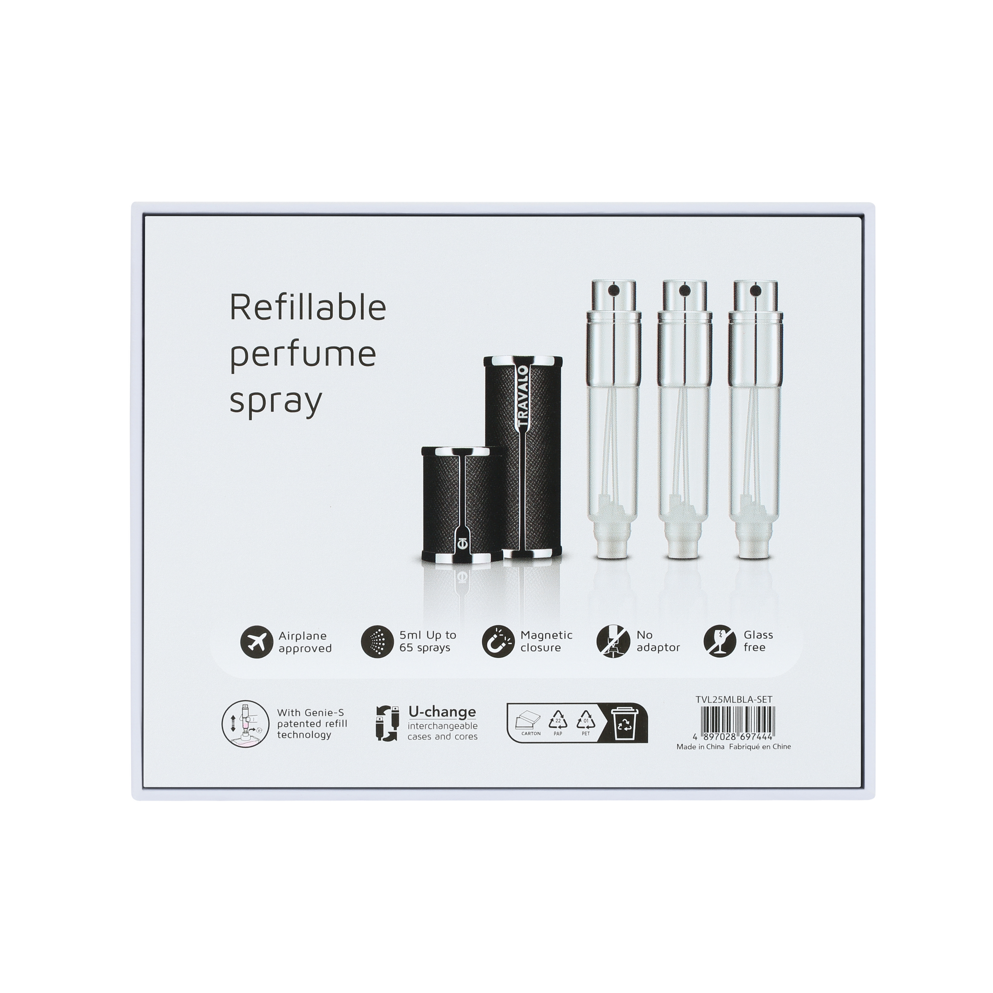 Travalo Milano 5ml Atomiser Black - Set of 3 – Niche Scents