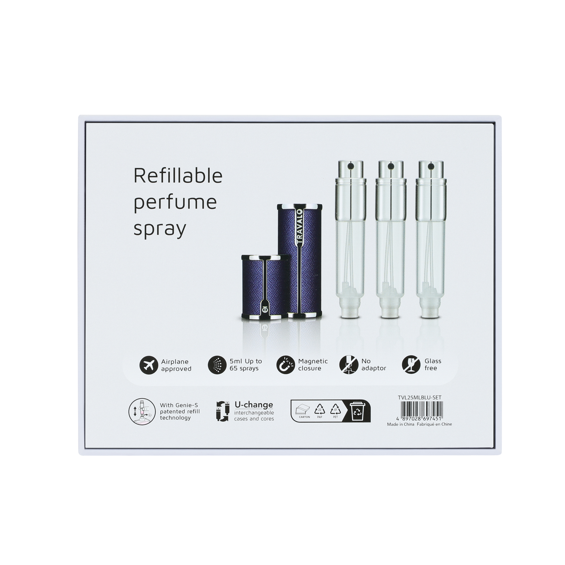 Travalo Milano 5ml Atomiser Blue - Set of 3 – Niche Scents