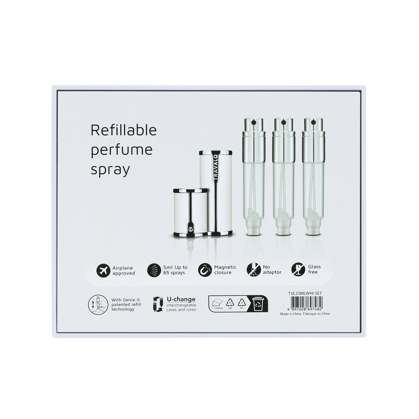 Travalo - Milano 5ml Atomiser White - Set of 3