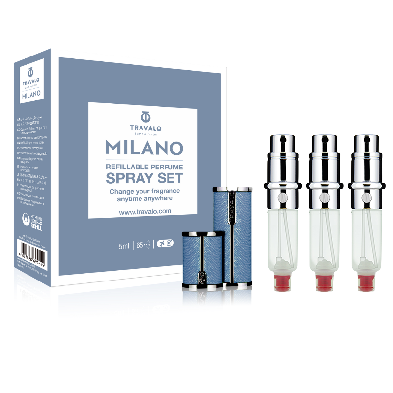 Travalo - Milano 5ml Atomiser Ligh Blue - Set of 3